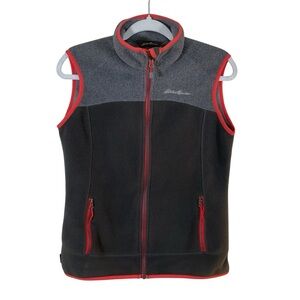 Eddie Bauer Women’s Gray/Orange Fleece Vest.  Size S